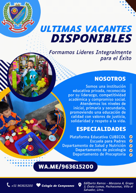 Diseño ultimas vacantes